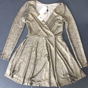 Sara Boo gold knit dress
